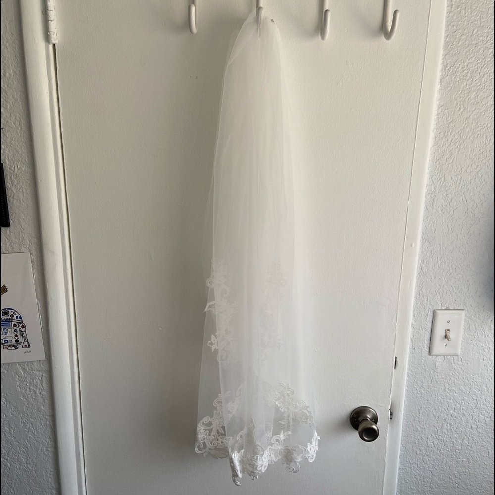 Wedding Veil, Ivory, Lace Size: elbow (36”)